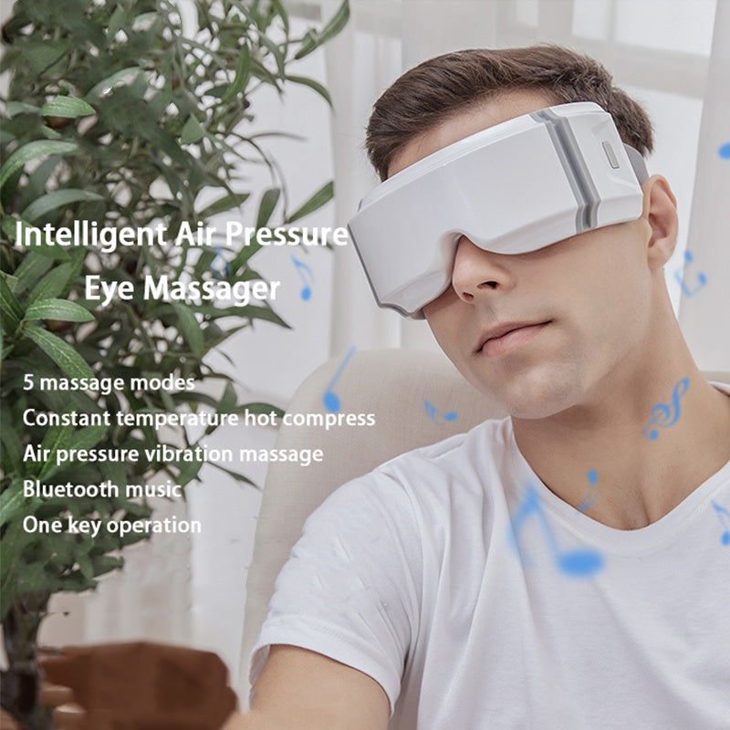 Eye Heating Eye Massager – 5-in-1 Smart Relief with Hot Compress, Bluetooth & Portable Design