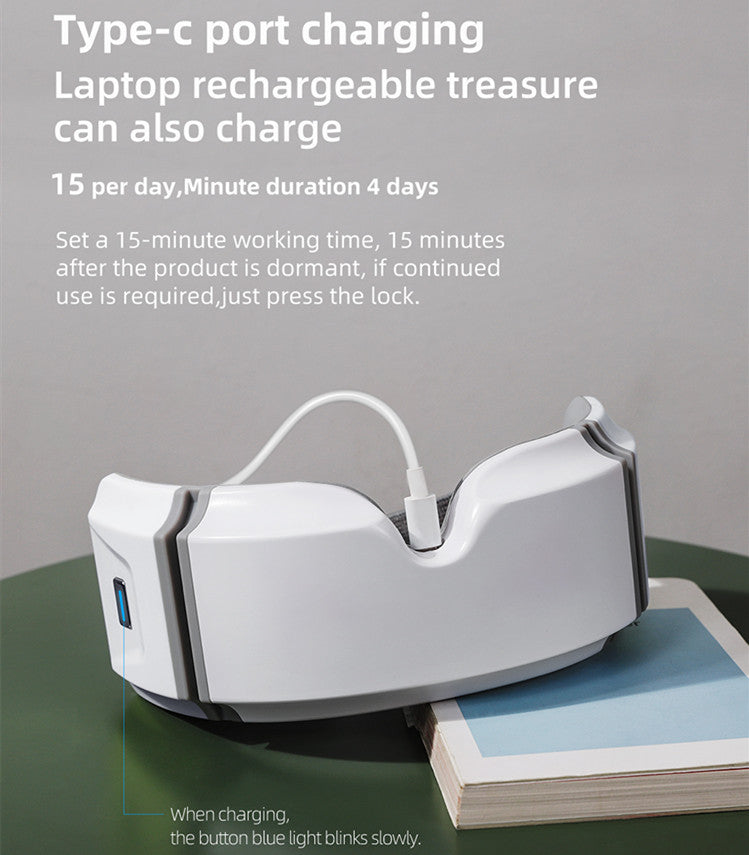 Eye Heating Eye Massager – 5-in-1 Smart Relief with Hot Compress, Bluetooth & Portable Design